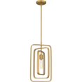thumbnail image 1 of Quoizel Dupree 1-Light Brushed Weathered Brass Mini Pendant - Brushed Weathered Brass, 1 of 2