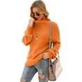 Pceaiih Ladies Turtleneck Oversized Sweaters Batwing Long Sleeve