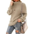 thumbnail image 1 of PCEAIIH Ladies Turtleneck Oversized Sweaters Batwing Long Sleeve Pullover Loose Jumper Tops, 1 of 5