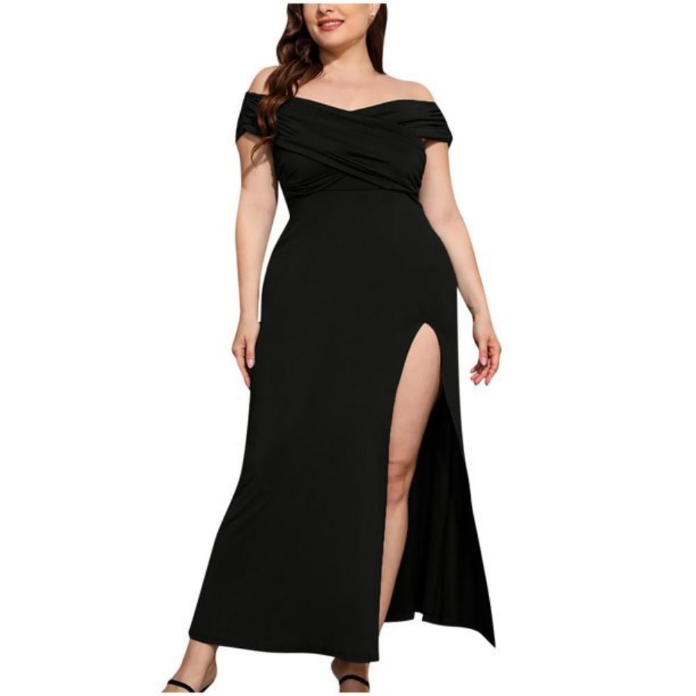 Wenini Wedding Guest Dresses for Women, Plus Size Cold Shoulder Mesh Neck Lace Wedding Guest Swing Midi Dresses Delivery Today Items Prime