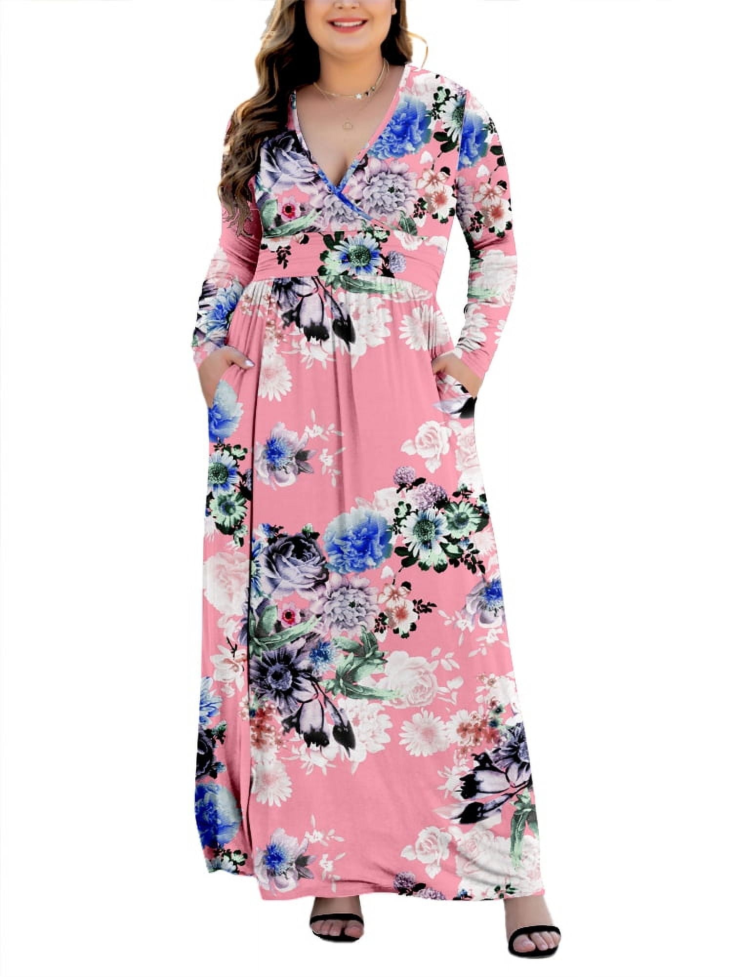 chinese dress ladies Royal Blue Cotton Poplin A-Line Deep Neck Maxi Tier Dress 70