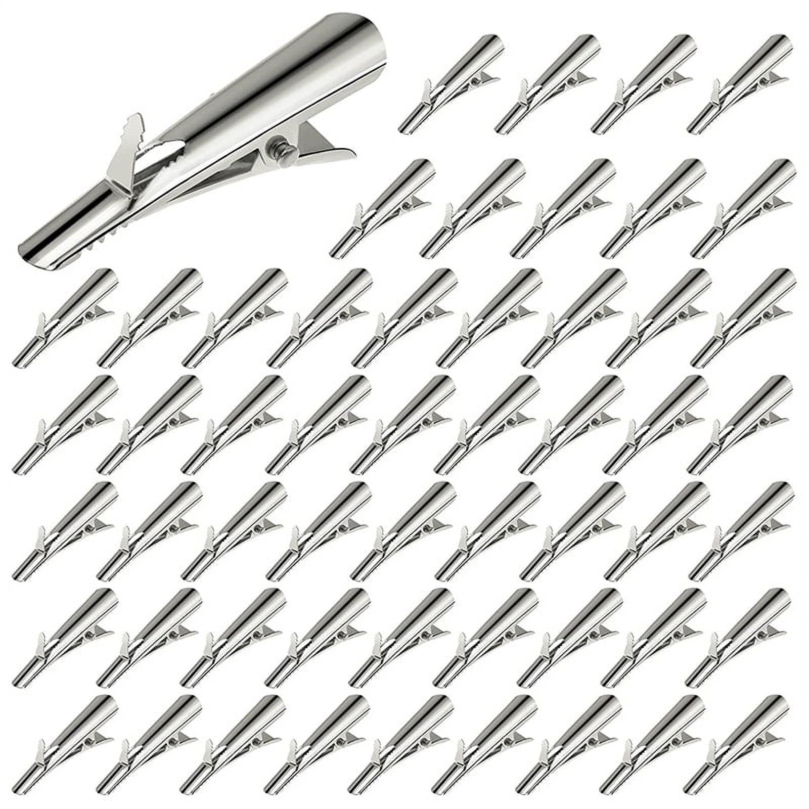 PCFVRKA 100-Pcs Mini Metal Alligator Clips for Crafts - Small Roach Clips  Spring Clips 45mm Alligator Hair Clips 