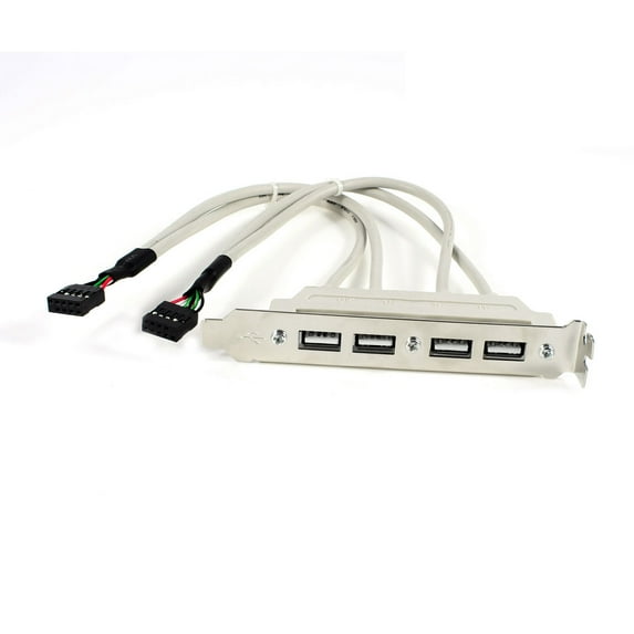 PCI Backplate 4 Ports USB 2.0 A Female to Motherboard 9 Pin Header Adapter Cable