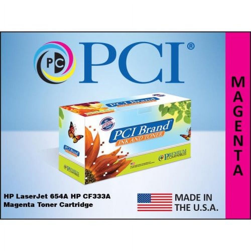 PCI® Brand Alternative for HP 654A CF333A Magenta Toner Cartridge 15K Yield (CF333A-PCI) - image 1 of 2