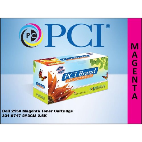 PCI® Dell 2150 Magenta Toner 331-0717 2Y3CM 2.5K Yld TAA Compliant (331-0717-PC) - image 1 of 2
