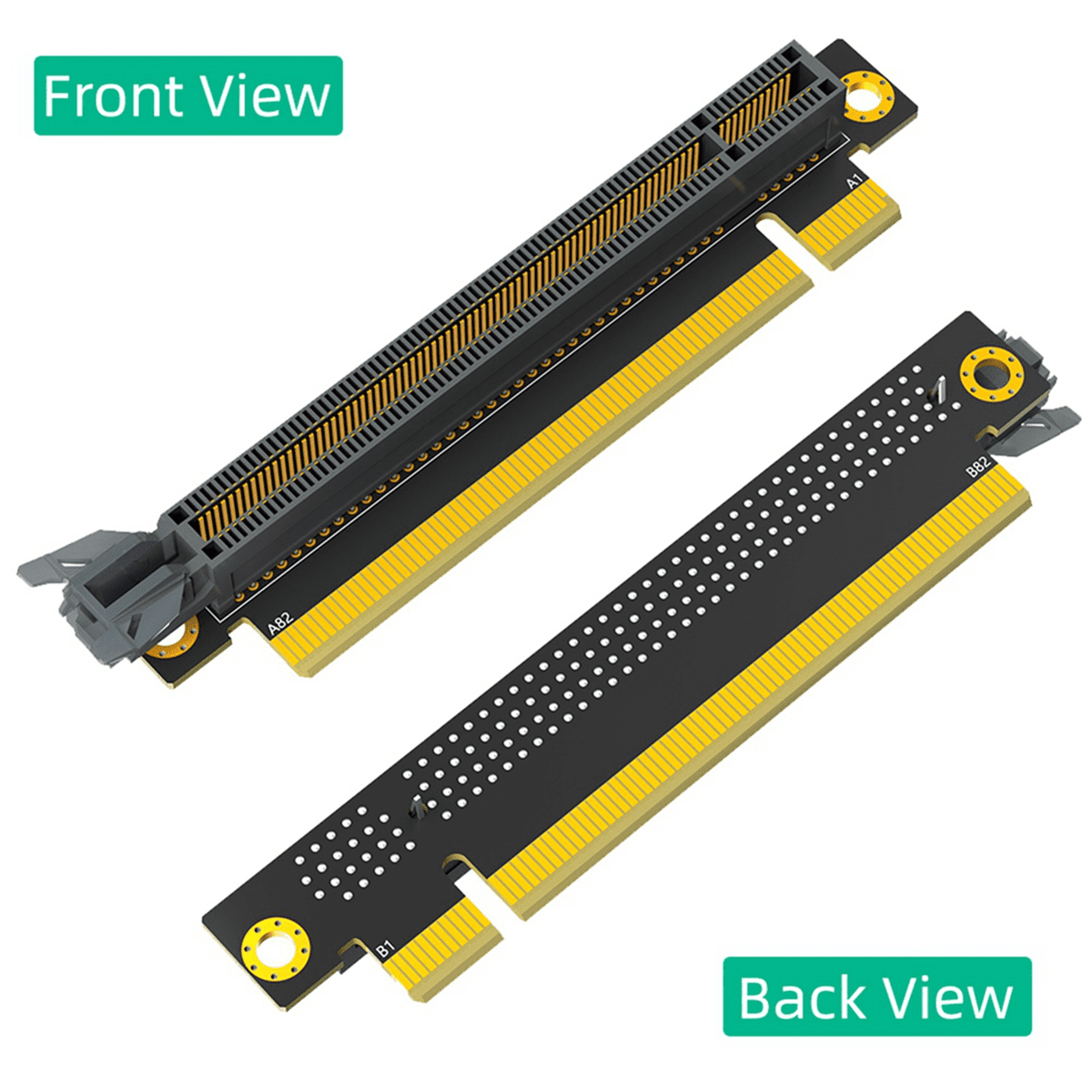 PCI-E 16X 3.0 90 Degree Reverse Male to Female Riser Card for 1U ...