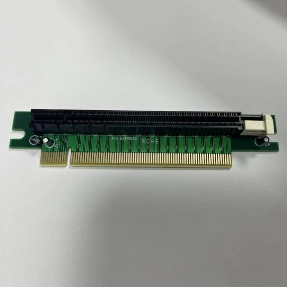 PCI-E 16X Riser Card 90 Degree Pci-E Pci-Express 16X to 16X Slot Right Angle Extender Protector Riser Adapter Card,1 x Adapter Card,Green&Black