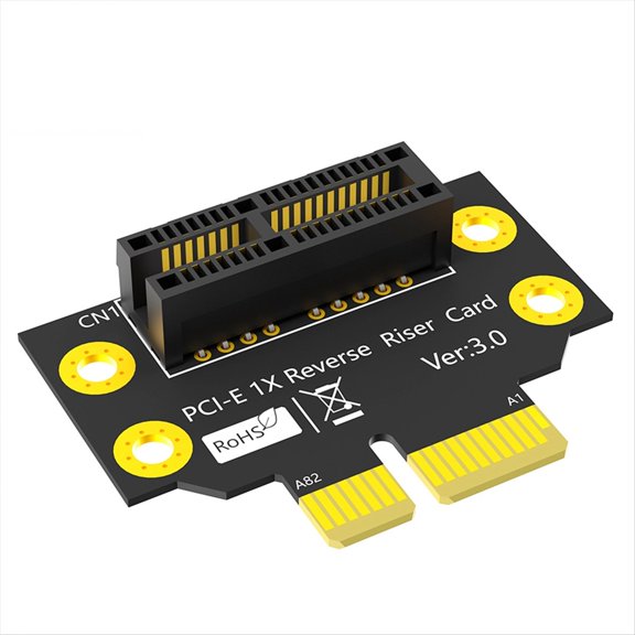PCI-E 1X 3.0 90 Degree Reverse Male to Female Riser Card for 2U Server (Installation Direction Towards CPU)