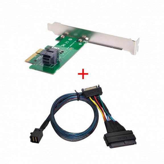 PCI-E 3.0 4.0 to SFF-8643 Card Adapter and U.2 U2 SFF-8639 NVME PCIe SSD Cable for Mainboard SSD