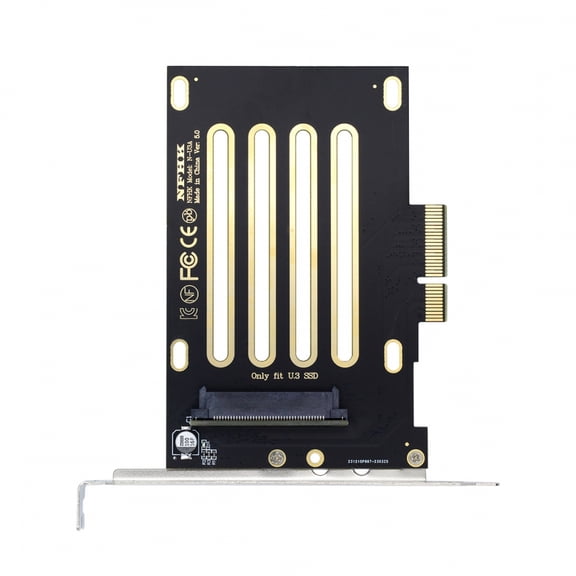 PCI-E 4.0 x4 Lane PCI Express Host to U.3 U3 Kit SFF-8639 SSD Adapter for Motherboard Compatible with PM1735 NVMe PCIe SSD