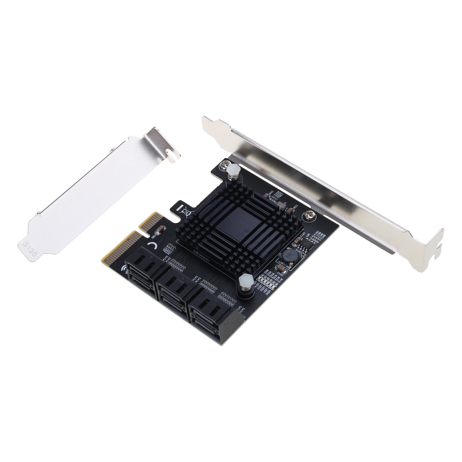 Expandsion Cards Computer PCI-E 4X to 6-Port Expansion Card Computer Desktop Mechanical Hard ...