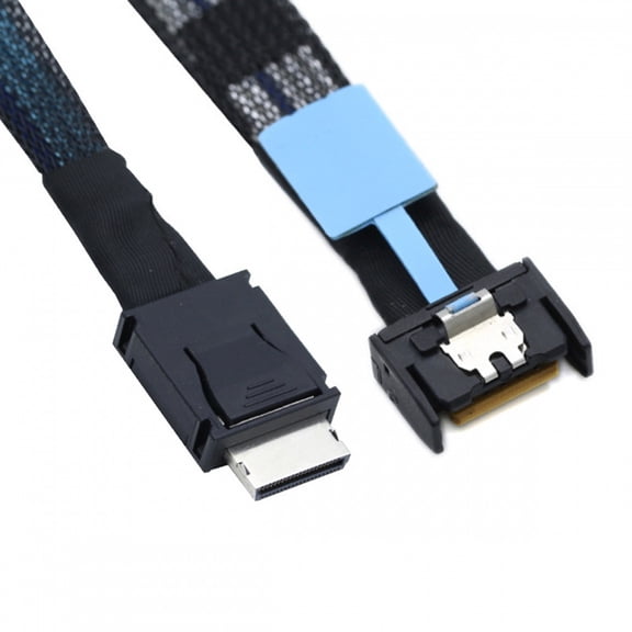 PCI-E 5.0 Mini Cool Edge IO MCIO PCI-E 4i 38Pin Male to SFF-8611 Oculink 4X Extender Cable 50cm