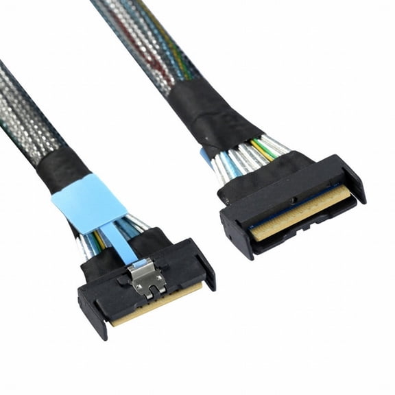 PCI-E 5.0 Mini Cool Edge IO MCIO STR PCI-E 8i 74Pin Male to MCIO 74Pin Male Extender Cable 50cm