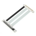 thumbnail image 1 of PCI-E 5.0 X16 Riser Cable Video Card Extension Shielded Flexible 90° Mounting GPU Extension Cord for PC Computer White, 1 of 8