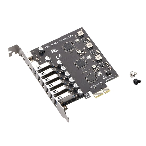 PCI-E Expansion Card PCIE to 8 Port USB 3.2 Gen1 Controller Type C 5Gbps Adapter TAPDRA Spare Part