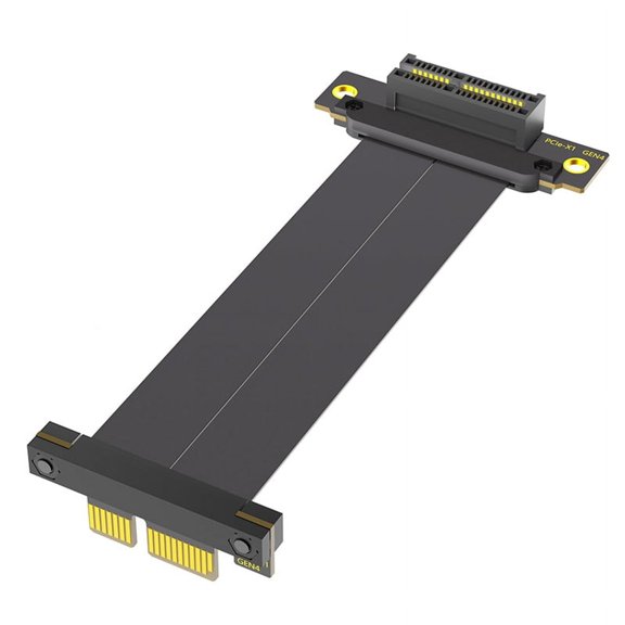 PCI-E PCI Express 4.0 1X Extension Cable ( Dual Vertical 90 Degree Direction)