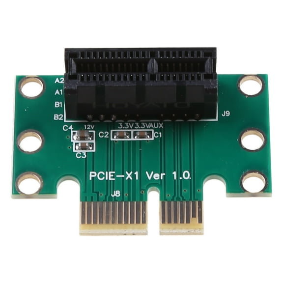 PCI-E PCI Express X1 Adapter Riser Card PCIE X1 to X1 Slot Converter Card 90 Degree for 1U Server Chassis