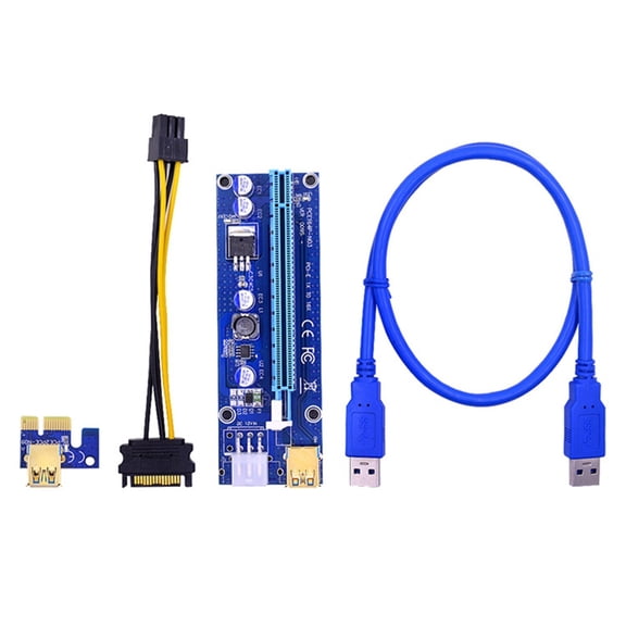 PCI-E Riser Card VER009S 1X to 16X Expansion Gold Plated for Enhanced Connectivity Ideal for BTC Bitcoin Mining