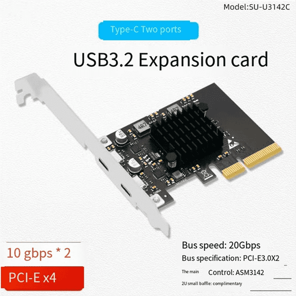 PCI-E To USB3.1Gen2 Expansion Card Desktop USB3.2 Expansion Card