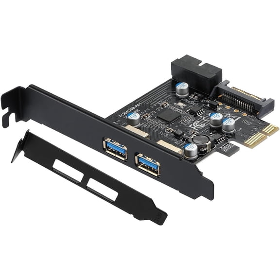 PCI-E to USB 3.2 Gen 1 Card, 5 Gbit/s PCI Express (PCIe) Expansion Card with 20-pin USB 3.0 Front Header USB Card, Internal USB3.0 Hub Converter Supports Windows 10/8/7/XP