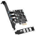 thumbnail image 1 of PCI-E USB C Card 4-Ports(1x USB-C - 3X USB-A) USB 3.0 Expansion Card,Internal Converter for Desktop PC Host Card,Support Windows 10/8/7/XP and MAC OS 10.8.2 Above, 1 of 7