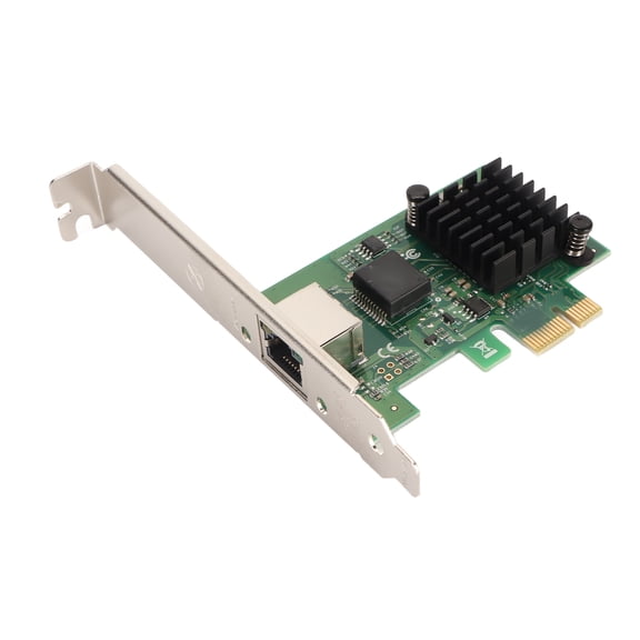 PCI-E X1 Single Port 2.5G Gigabit Ethernet Server Network Adapter with RJ45 Copper Port and Low Profile Bracket for High-Speed Desktop PC 6.69x5.91 Inches
