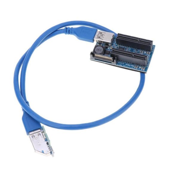 PCI-E X1 to Dual 4X 0.6m Extension Cable for Space-saving Installation