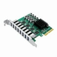 thumbnail image 1 of PCI-E X4 3.0 to 4-Channels 8 Port USB 3.2 Gen1 Expansion Card PCI-E X4 USB 3.0 5Gbps Adapter Controller for Desktop PC, 1 of 6