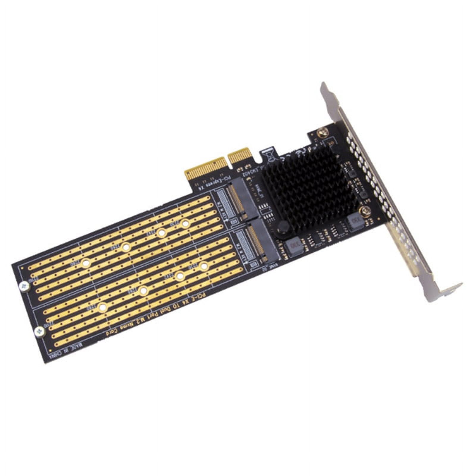 PCIE X4 to Dual NVMe PCIe Adapter,M.2 NVMe SSD to PCIE X8/X16 Card Support M.2 (M Key) NVMe