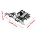 PCI-E to RS232 2 port Serial Port Converter PCI Express Controller Adapter Expansion Card