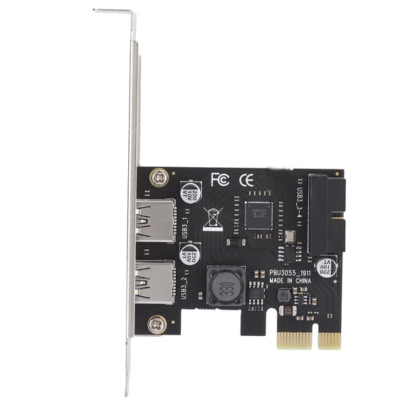 PCI-E to USB 3.0 Expansion Card, U3055-V 4-Port Adapter for Desktop Computer, 5Gbps High Speed, VL805 Chip, Supports Windows XP/7/8/10