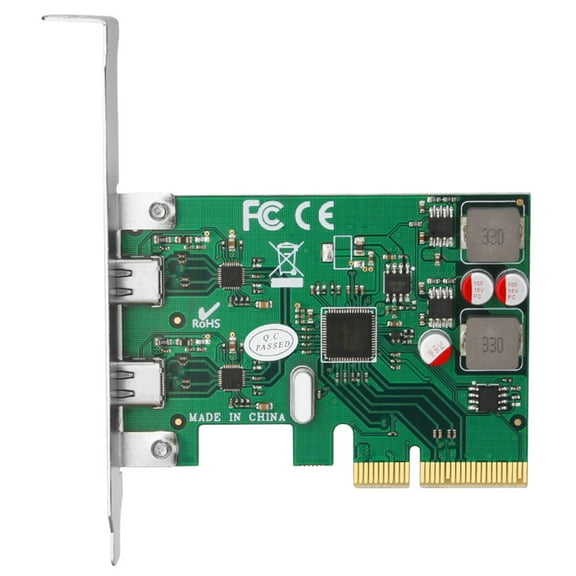 PCI-E to USB 3.1 2-Port Expansion Card PCI for Express USB Add in Card Internal USB C 3.1 Hub Converter for Desktop PC H