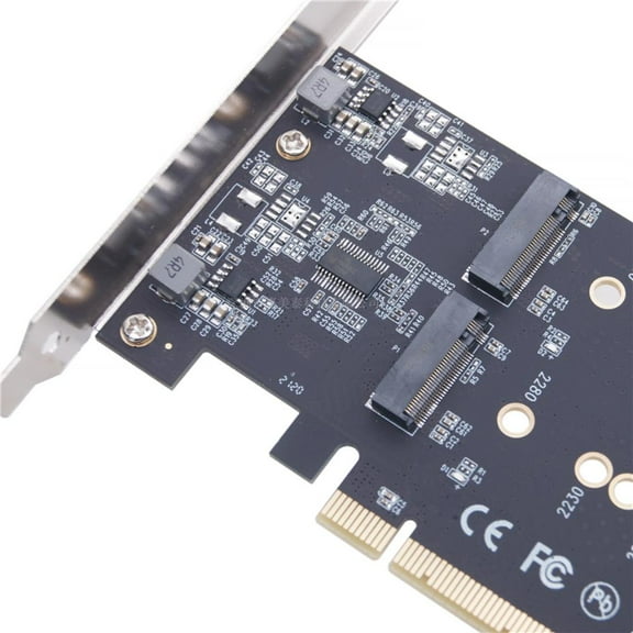 PCI-E3.0 x16 split to 2 ports NVME expansion card M.2 SSD disk array card VROC adapter card