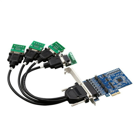 PCI Expansion 4 Ports RS422 RS485 Expansion Card PCI-E To -422 -485 Multi-Serial Card Industrial Protector,1 x Expansion Card,As Shown