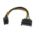 thumbnail image 1 of PCI Express 8-Inch 15-Pin Male to 6-Pin S-A-T-A Power Splitter Cable Adapter, 1 of 3