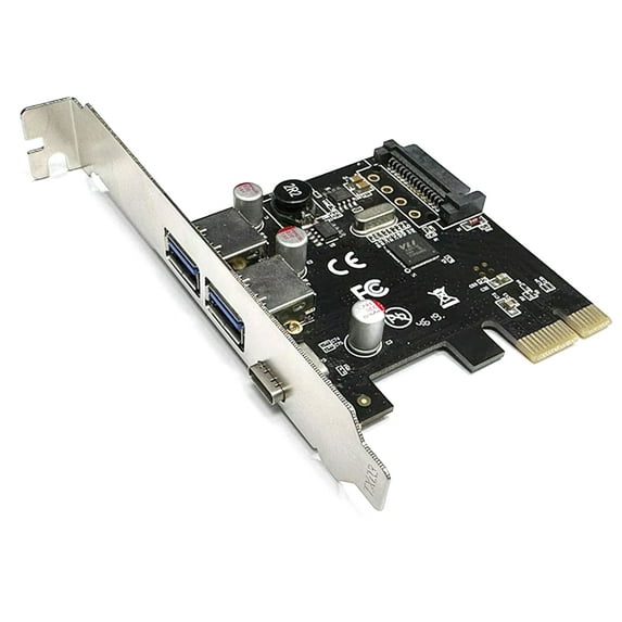 PCI Express Expansion Card PCI-E To 1 USB 3.1 Type C 2 USB 3.0 Type A Adapter TAPDRA Spare Part