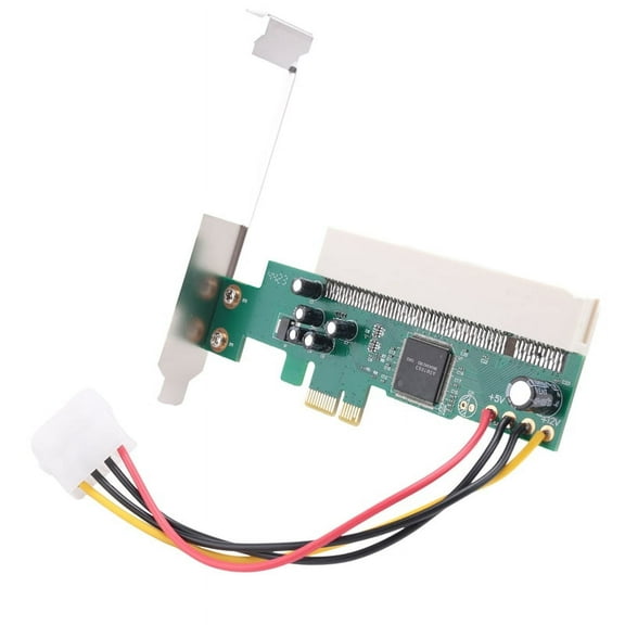 PCI-Express To PCI Adapter Card PCI-E X1/X4/X8/X16 Slot With 4 Pin Power Cable Card,1 x PCI-Express to PCI Adapter Card,green