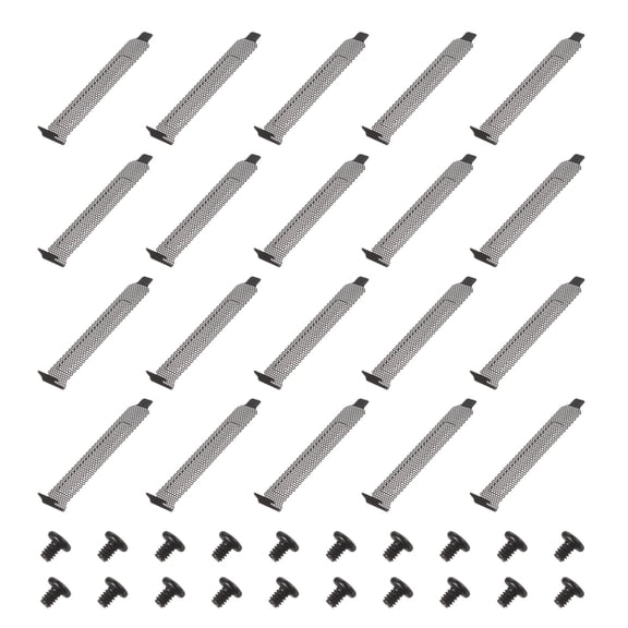 PCI Slot Cover Dust Filter 4.72 x 0.75 Inch, 20 Pcs Steel Dustproof Blanking Plate Ventilation Deflector Bracket Expansion Blank Plate with Screw for Computer Cases, Black