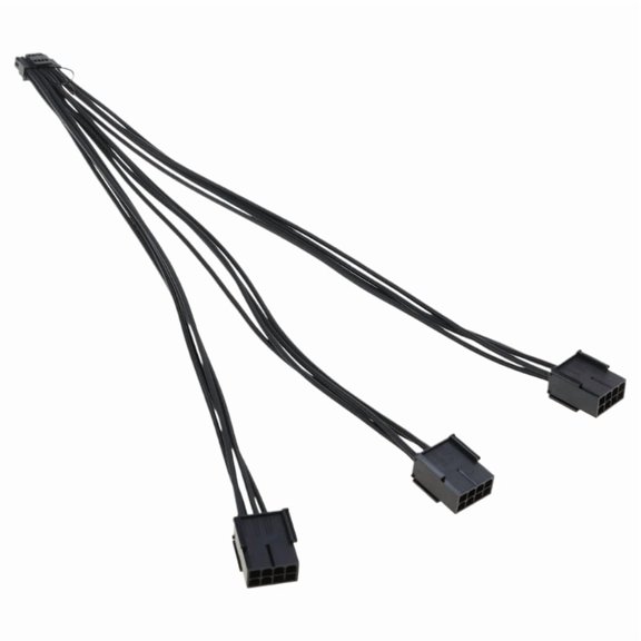 PCI-e 5.0 Extension Cable, GPU Power Extension Cable 16Pin(12+4) Male to 3/4x8(6+2) Pin Female 18AWG Cable Sleeved