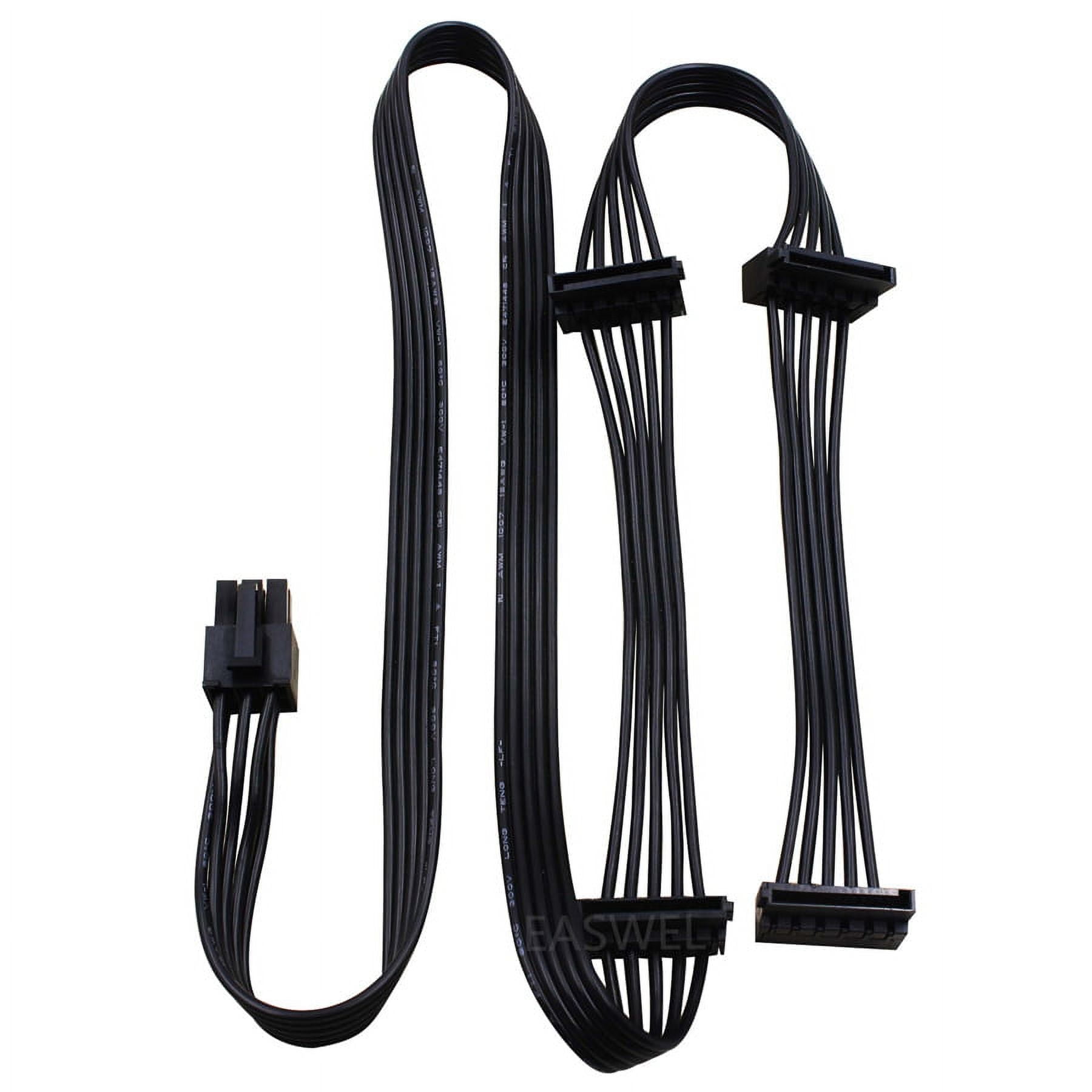 PCIe PCIE 6Pin Male 1 to 4 SATA 15Pin Power Supply Cable For CORSAIR