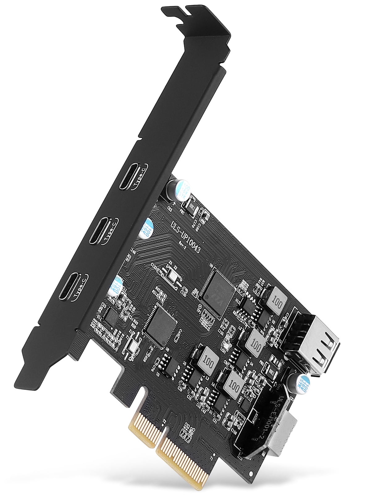 Scheda PCIe A USB 3.2 Gen 2 - 5 Porte (3 Type-A + 2 Type-C), Larghezza Di Banda 20 Gbps, Per PC Desktop