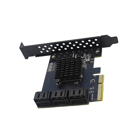 PCIE 1X/4X SATA3.0 Controller Card 6 Port 6Gbps PCIE SATA3.0 Expansion Card Controller GEN3 RTL9100VB Chip