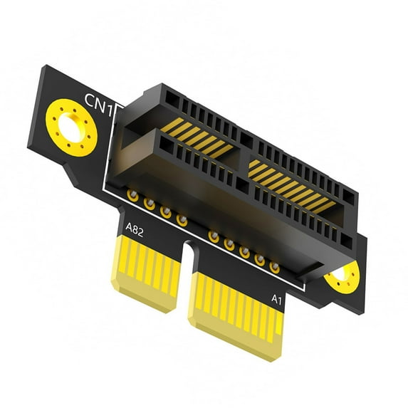 PCIE 1X 90 Degree Reverse Male to Female Risers Card Adapters Risers ...