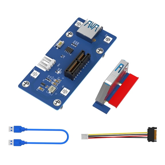 PCIE 1X Adapter Card Create Unique Light Effects in Computer with LED Lighting