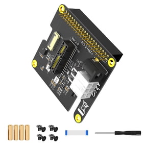 PCIE 1X Adapter with Cable 6Pin Connectors External 12V Power 40Pin GPIO Header for Development Board