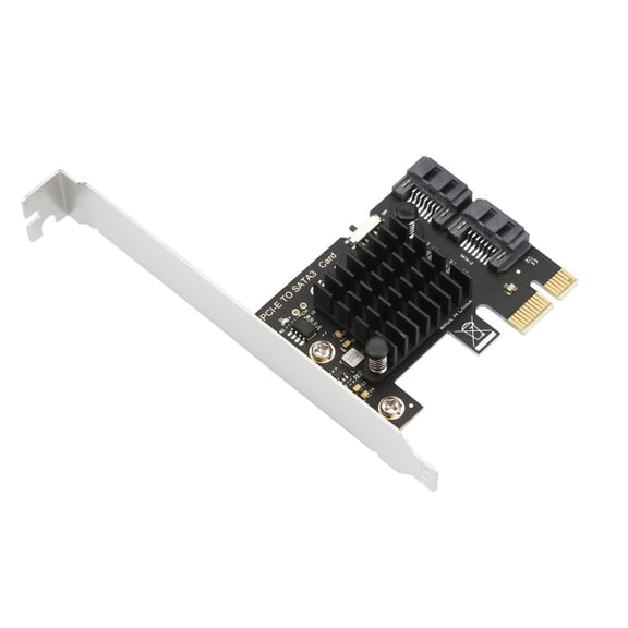 PCIE 1X SATA3.0 Card 2 Port with Low Profile Bracket PCIE to SATA3.0 6Gbps Controller PCIE to SATA3.0 Expansion Card