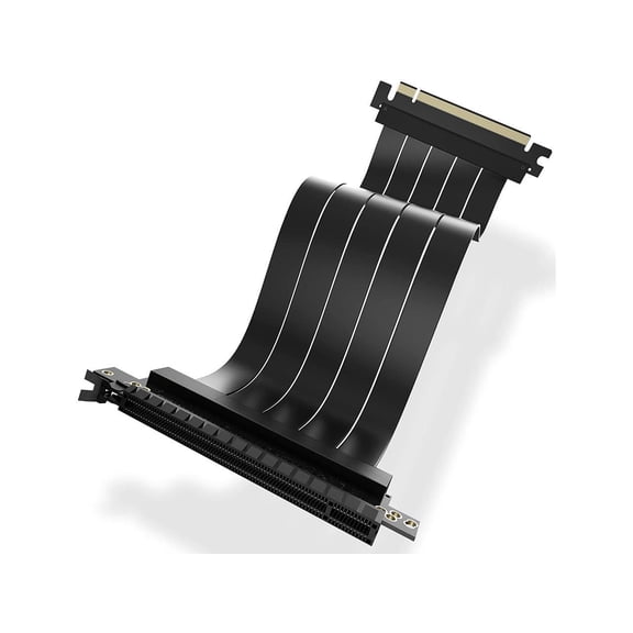 PCIE 3.0 16x Extension Cable,Extreme High Speed GPU Extension Card,PCI Express Port (20cm, 180 Degrees)
