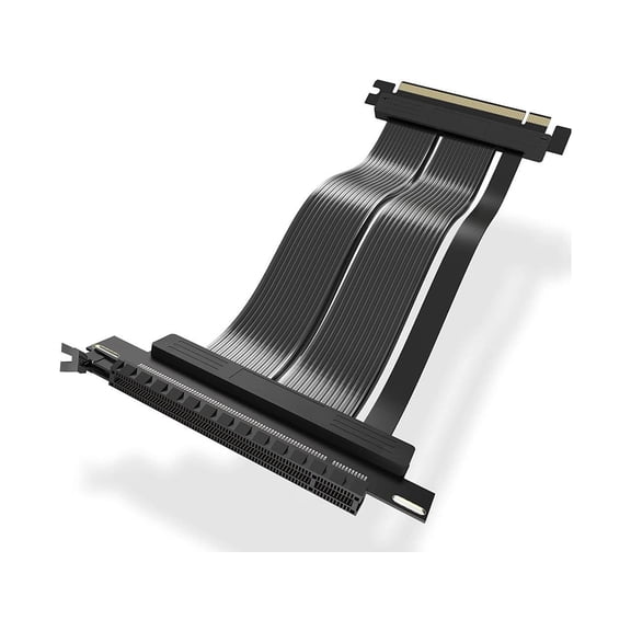 PCIE 3.0 16x Extension Cable,Extreme High Speed GPU Extension Card,PCI Express Port (30cm, 180 Degrees)