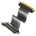 thumbnail image 1 of PCIE 4.0 Extension Cable, 16x Shielded High Speed GPU Riser Cable with PCI Express Port GPU Extension Card, 20cm 180°, 1 of 10