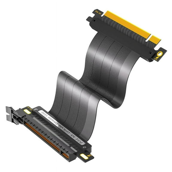 PCIE 4.0 Extension Cable, 16x Shielded High Speed GPU Riser Cable with PCI Express Port GPU Extension Card, 20cm 180
